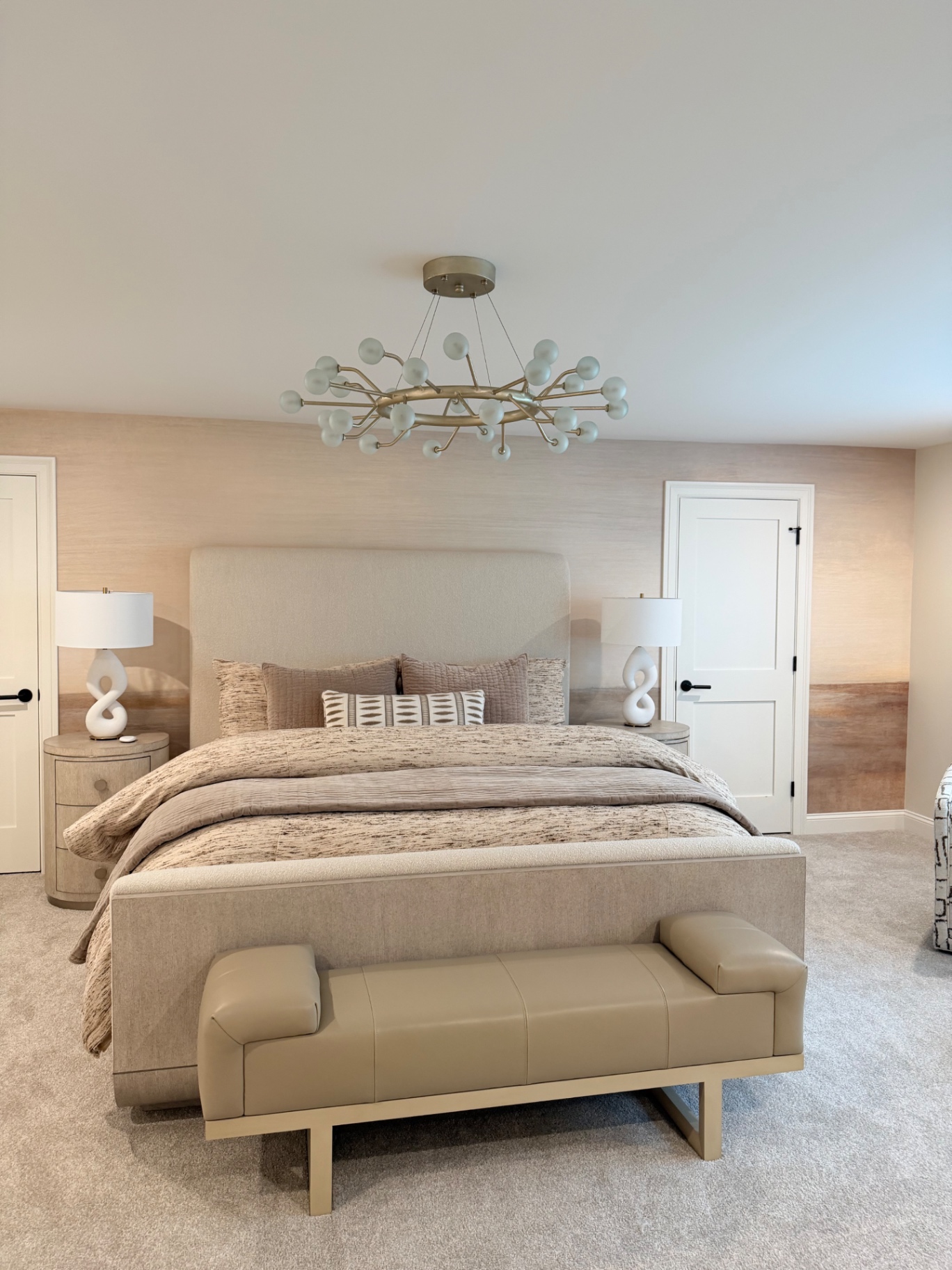 Serene master bedroom suite freshly cleaned